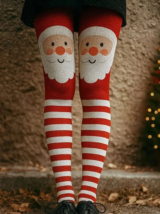 Women Christmas Vintage Spring/Fall Ankle Pants Leggings