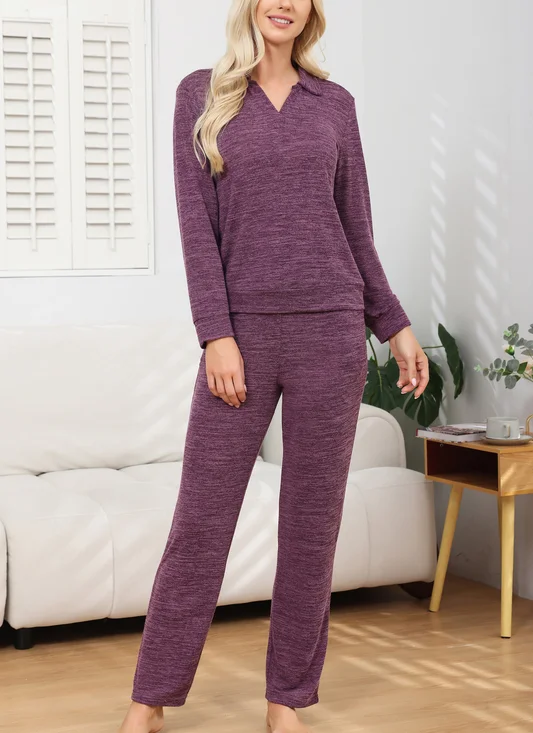 Casual Regular Fit Plain Pajama Set