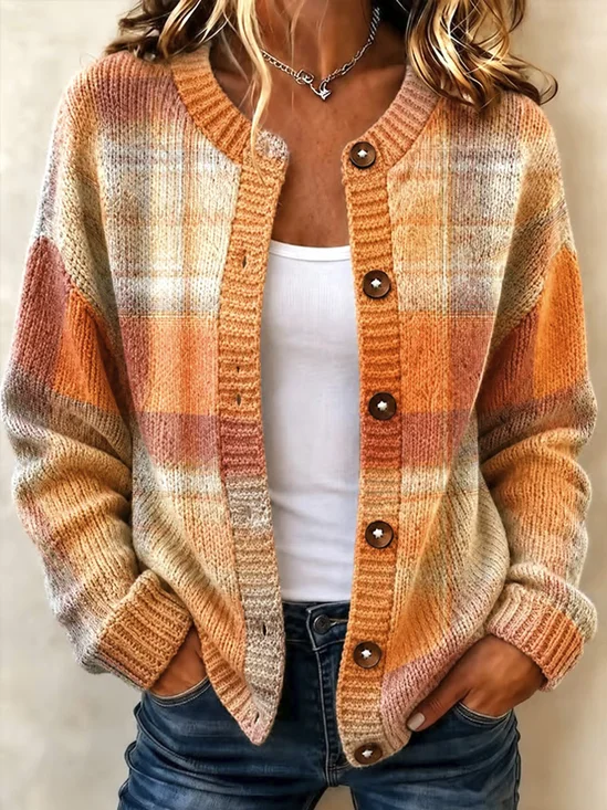 Women Color Block Long Sleeve Comfy Casual…