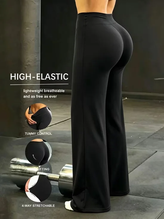Women's High Waist Wide Leg Flare Yoga…