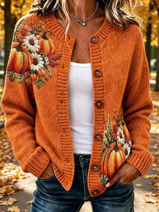 Women Floral Long Sleeve Comfy Vintage Printing…