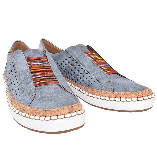 slide hollow out round toe sneakers