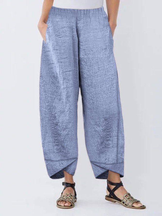 Casual Linen Loose Linen & Cotton Bottoms noracora