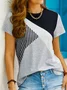 Jersey Casual Striped T-Shirt