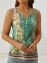 Casual Printing Floral Tank Top