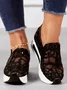 Fashion Sequin Breathable Mesh Slip On Platform Sneakers