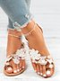 Women's Lace Romantic Flower Decorative Summer Wedding Sandals