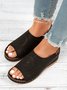 Ethnic Pattern Punched Hollow Velcro Vintage Sandals