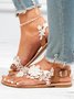Women's Lace Romantic Flower Decorative Summer Wedding Sandals