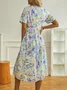 Floral Short Sleeve Woven Dress