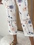 Floral Printed Casual Lace Pants