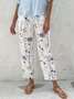 Floral Printed Casual Lace Pants