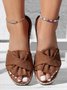 Women Casual Daily Comfy Bowknot Slip On Sandals