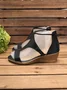 Women Casual Leather Comfy Wedge Sandals