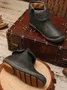 Women Casual Plain All Season Commuting Closed Toe PU Vintage Style Rubber Classic Boots Boots