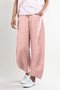 Women Summer Pink Cotton Pockets Shift Casual Capri Pants