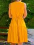 Vintage Sleeveless Boho Floral Geometric Plus Size Casual Dress