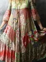 Plus Size Floral Vintage Cotton-Blend Dress