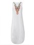 Women Ethnic V Neck Sleeveless Comfy Vacation Maxi Dress