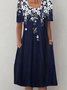 Women's Weekend Daily Floral Casual Short Sleeve Pockets A-Line Midi Dress