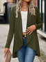 Women's Plain Regular Loose Coat