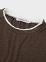 Long Sleeve Solid Cotton-Blend Tunic Shirt