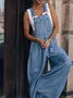 Vintage Style Baggy Wide Leg Overall Jumpsuit