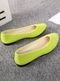 Plain All Season Simple Daily Velvet Flat Heel Round Toe Pu Slip On Shallow Shoes for Women