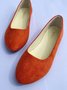 Plain All Season Simple Daily Velvet Flat Heel Round Toe Pu Slip On Shallow Shoes for Women