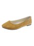 Plain All Season Simple Daily Velvet Flat Heel Round Toe Pu Slip On Shallow Shoes for Women