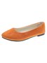 Plain All Season Simple Daily Velvet Flat Heel Round Toe Pu Slip On Shallow Shoes for Women