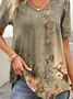 Floral Casual Loose Tunic Shirt