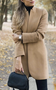 Women Winter Plain Regular H-Line Loose Coat