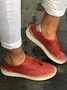 Women Green Slide Hollow-Out Round Toe Casual  Pu Sneakers Flats