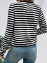 Long Sleeve Striped Regular Medium Elasticity Loose Kimono For Women