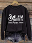 Casual Crew Neck Text Letters Sweatshirt