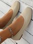 Casual Plain Breathable Slip On Flat Heel Shallow Shoes