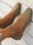 Casual Plain Breathable Slip On Flat Heel Shallow Shoes