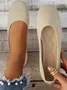 Casual Plain Breathable Slip On Flat Heel Shallow Shoes