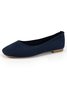 Casual Plain Breathable Slip On Flat Heel Shallow Shoes