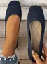Casual Plain Breathable Slip On Flat Heel Shallow Shoes