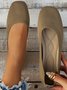 Casual Plain Breathable Slip On Flat Heel Shallow Shoes