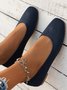 Casual Plain Breathable Slip On Flat Heel Shallow Shoes