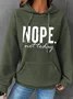 Casual Hoodie Text Letters Hoodie