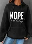 Casual Hoodie Text Letters Hoodie