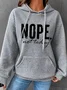 Casual Hoodie Text Letters Hoodie