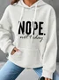 Casual Hoodie Text Letters Hoodie