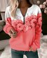 Casual Crew Neck Floral Sweatshirt