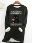 Casual Crew Neck Santa Claus Sweatshirt