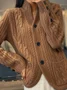 Women Wool/Knitting Plain Long Sleeve Comfy Casual Cardigan